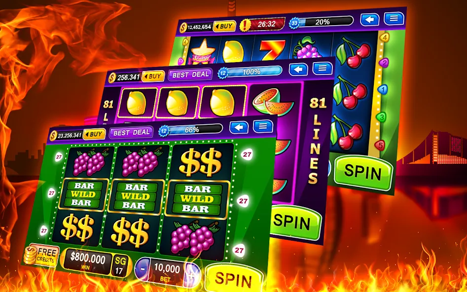 Slots - Casino Slot Machines  [МОД Бесконечные монеты] Screenshot 2