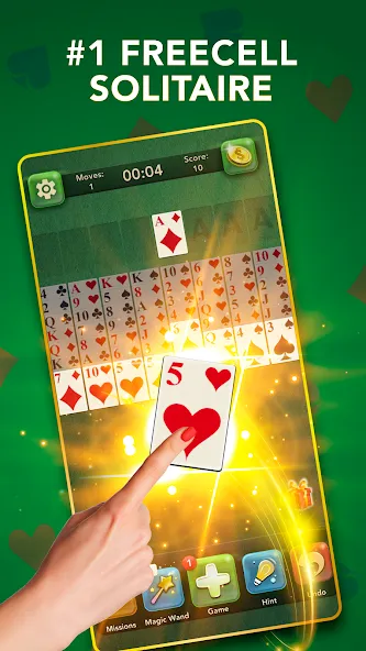 FreeCell Classic Card Game (ФриСел Классическая карточная игра)  [МОД Много монет] Screenshot 3