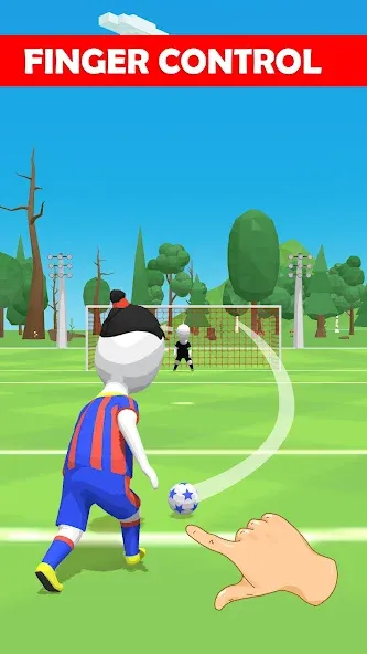 Stickman Freekick: Soccer game  [МОД Unlocked] Screenshot 1