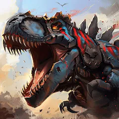 Взломанная Mech War: Jurassic Dinosaur (Мех Батл)  [МОД Меню] - последняя версия apk на Андроид