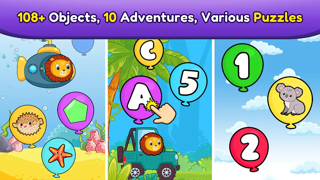 Balloon Pop Kids Learning Game  [МОД Много монет] Screenshot 5