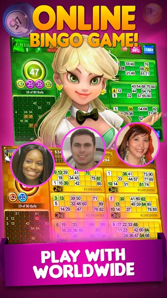 Bingo 90 Live : Vegas Slots (Бинго 90 Лайв)  [МОД Unlimited Money] Screenshot 2