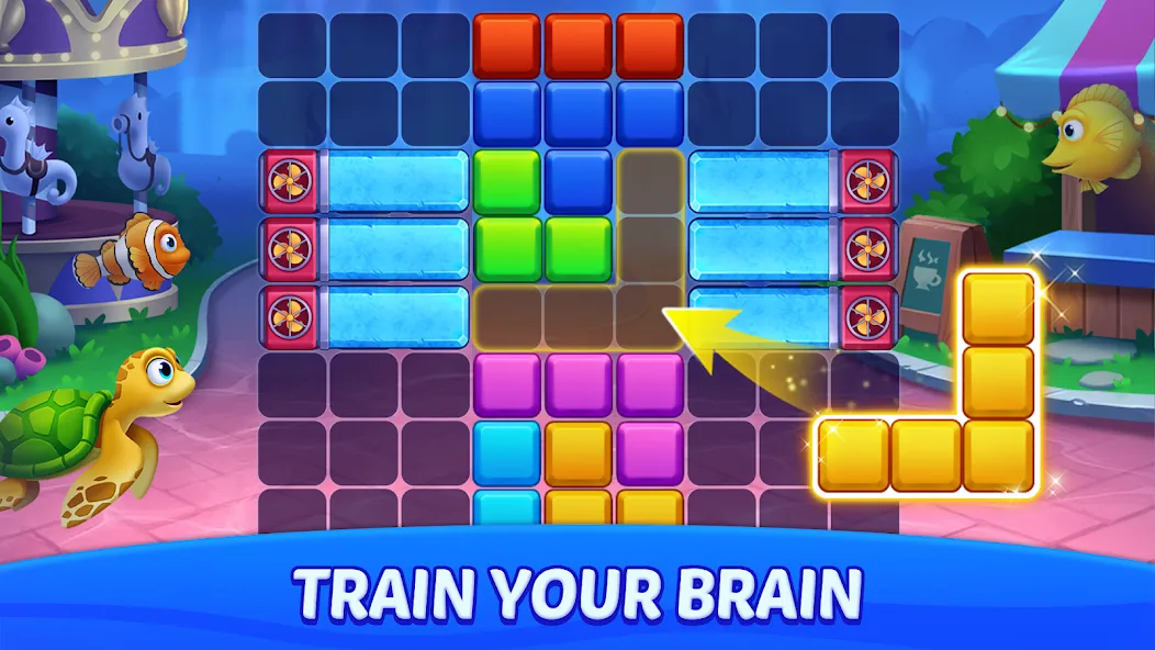 Block Puzzle Ocean  [МОД Много монет] Screenshot 2