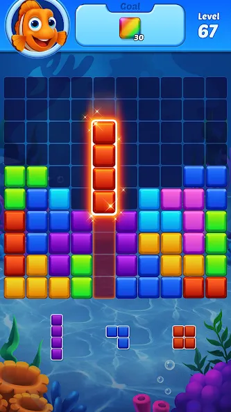 Block Puzzle Ocean  [МОД Много монет] Screenshot 4