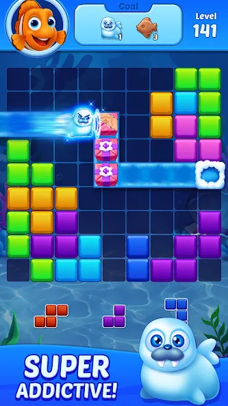 Block Puzzle Ocean  [МОД Много монет] Screenshot 5