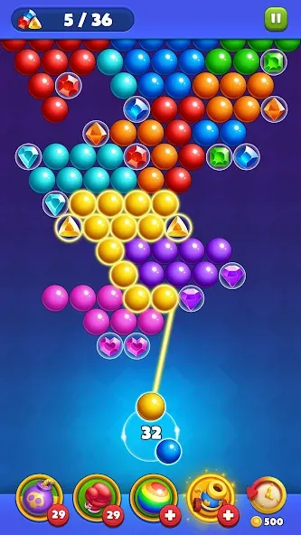 Bubble Shooter Royal Pop  [МОД Много денег] Screenshot 5