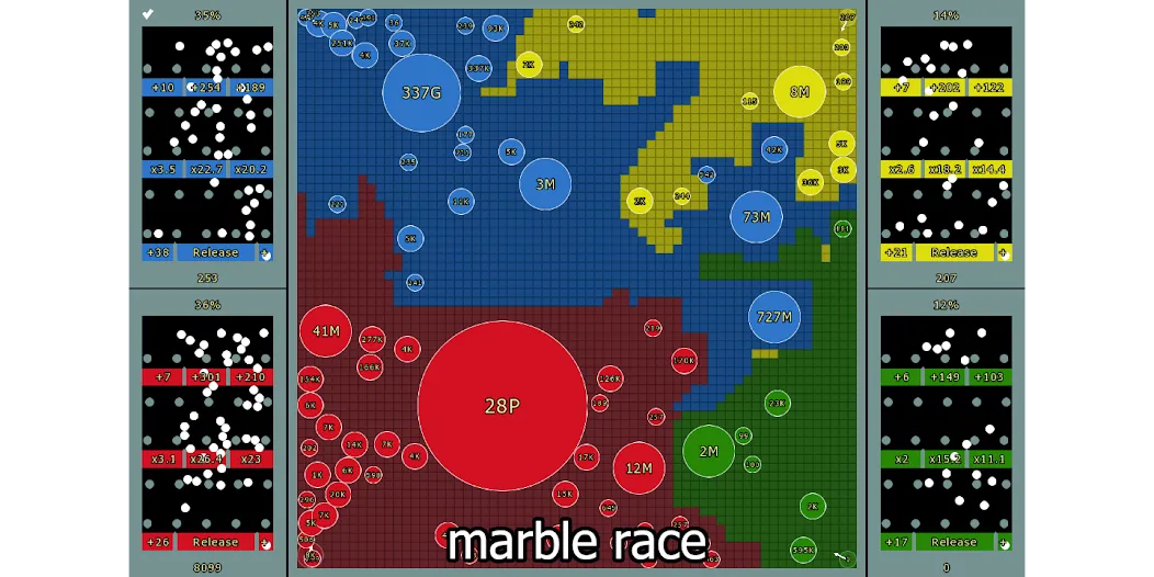 Marble Race and Territory War (Марбл Рейс и Территориальная Война)  [МОД Много монет] Screenshot 1