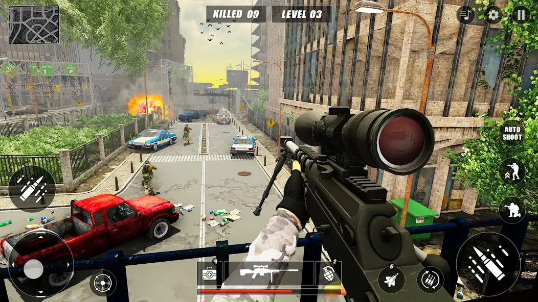 Code of Sniper 3D Gun Shooting  [МОД Бесконечные монеты] Screenshot 4