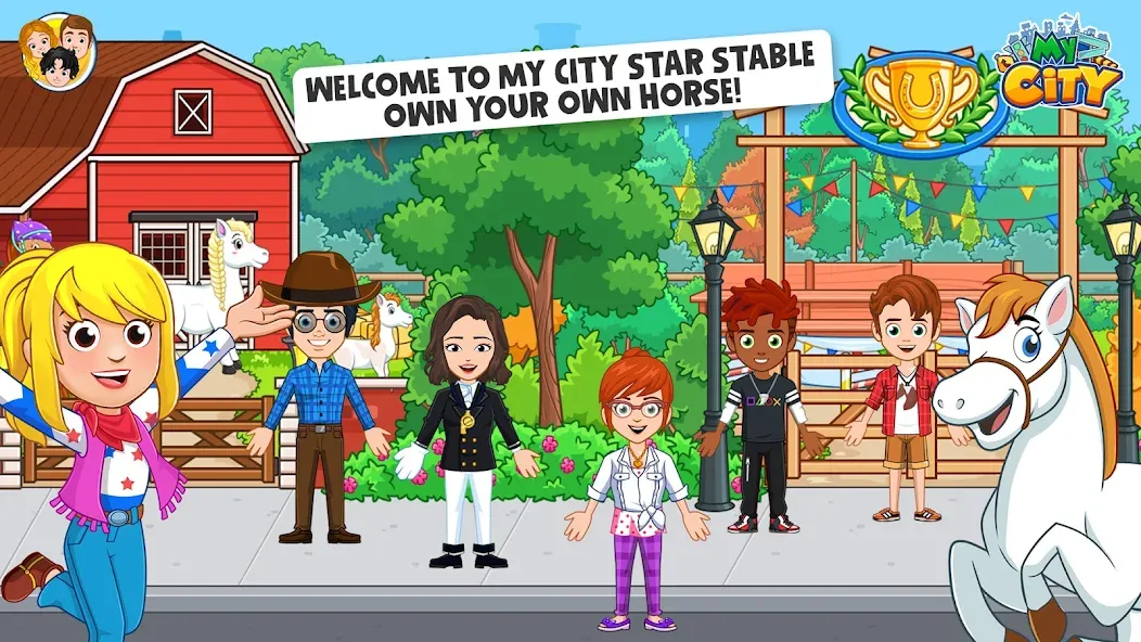 My City: Star Horse Stable (Мой город)  [МОД Много монет] Screenshot 1