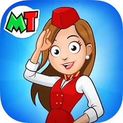 Скачать взломанную My Town Airport games for kids (Май Таун)  [МОД Много денег] - стабильная версия apk на Андроид