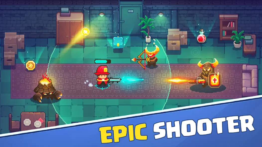 Firefighter: pixel shooter  [МОД Все открыто] Screenshot 1