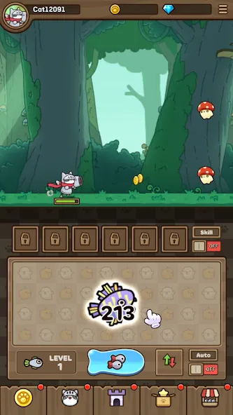 Cat Hero : Idle RPG (Кэт Хиро)  [МОД Mega Pack] Screenshot 1