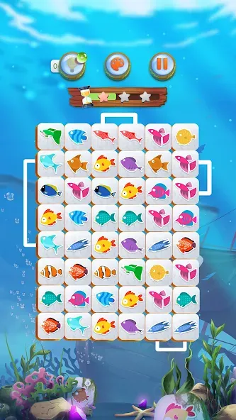 Mahjong Connect Fish World (Мацзян Коннект Рыбный Мир)  [МОД Много монет] Screenshot 3