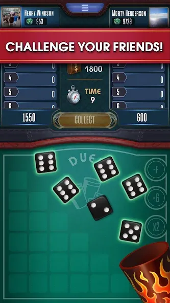 Farkle online 10000 Dice Game  [МОД Бесконечные монеты] Screenshot 3