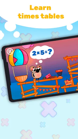 Multiplication Games For Kids.  [МОД Много монет] Screenshot 1