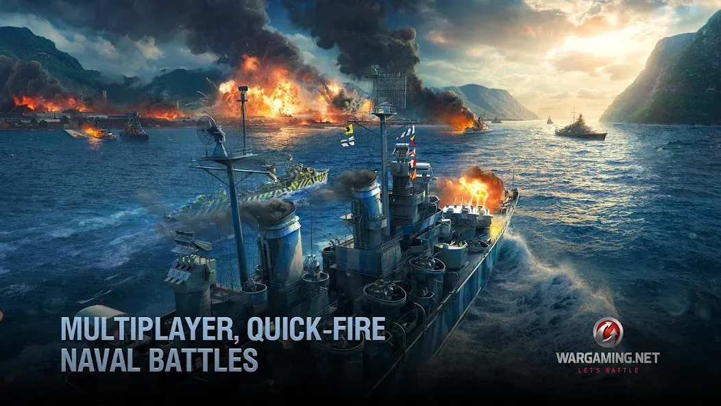 World of Warships Blitz War (Ворлд оф Варшипс Блиц Вар)  [МОД Menu] Screenshot 4