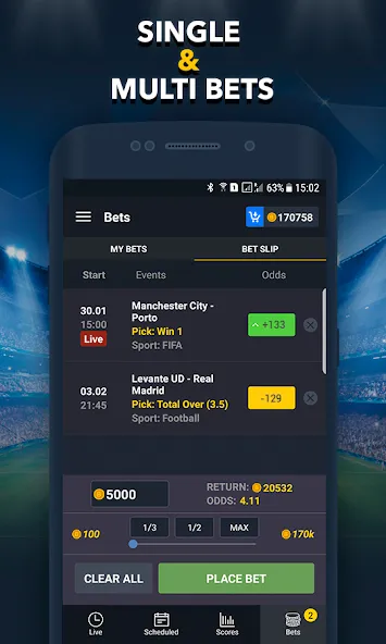 Sports Betting Game - BETUP  [МОД Меню] Screenshot 5