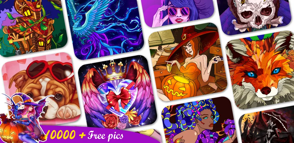 Coloring Book -Paint by Number (Малер Плюс)  [МОД Mega Pack] Screenshot 1