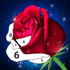 Взломанная Rose Coloring Book Color Games  [МОД Menu] - стабильная версия apk на Андроид