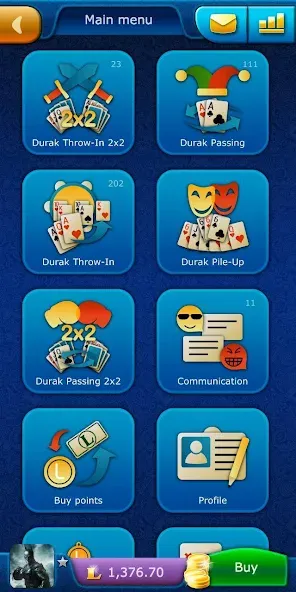 Durak LiveGames online  [МОД Menu] Screenshot 1