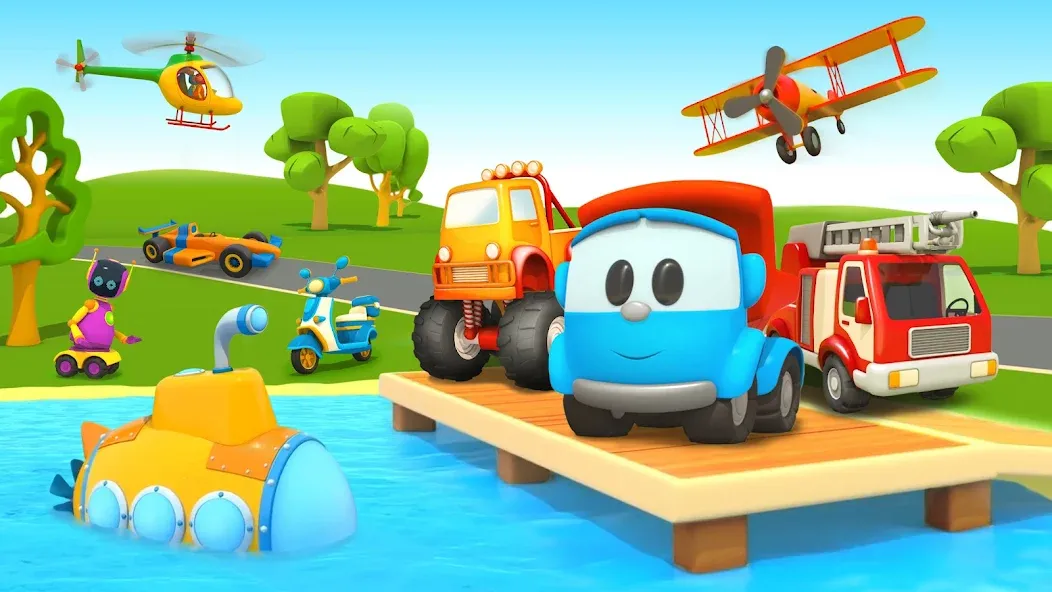 Leo 2: Puzzles & Cars for Kids  [МОД Бесконечные деньги] Screenshot 1