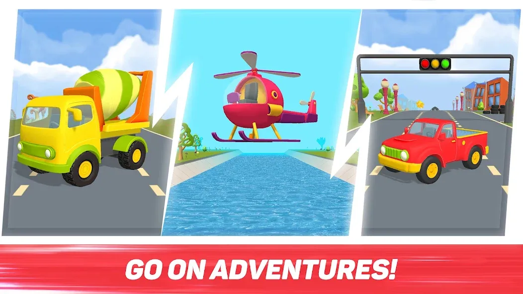 Leo Runner: car games for kids  [МОД Все открыто] Screenshot 4