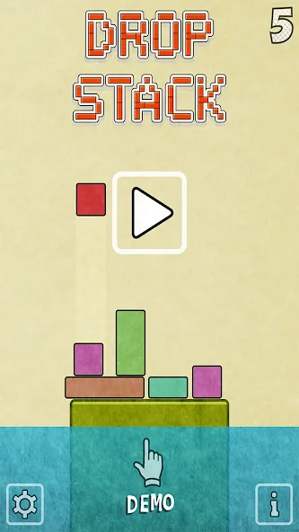 Drop Stack Block Stacking Game (Дроп Стэк блочная игра с укладкой блоков)  [МОД Mega Pack] Screenshot 1