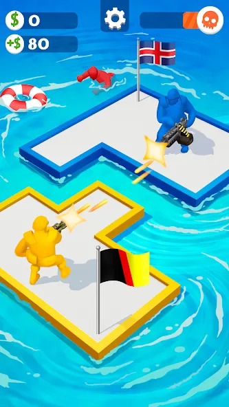 War of Rafts: Crazy Sea Battle (Война плотов)  [МОД Все открыто] Screenshot 3