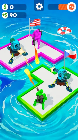 War of Rafts: Crazy Sea Battle (Война плотов)  [МОД Все открыто] Screenshot 4